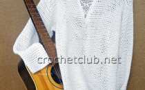 Вязание мужского пуловера крючком – описание и схема