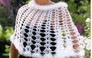 Вязание крючком пелерины: ажурная деталь снежной королевы