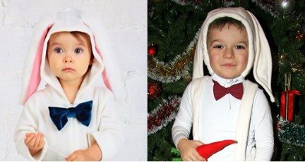 2 зайца с бантиками