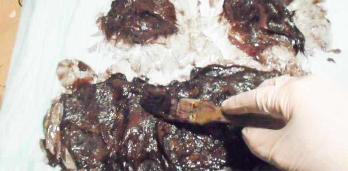 Нанесение краски намазным способом